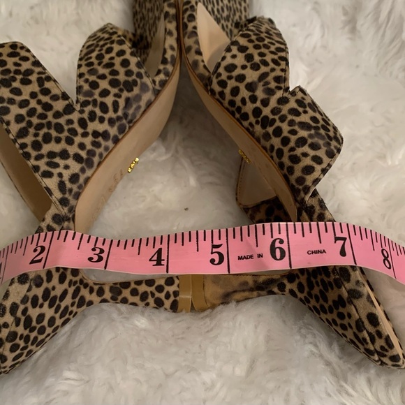 STUART WEITZMAN Lyla ladies cheetah print suede mule high heel sandals Size 11.5 - Picture 9 of 10